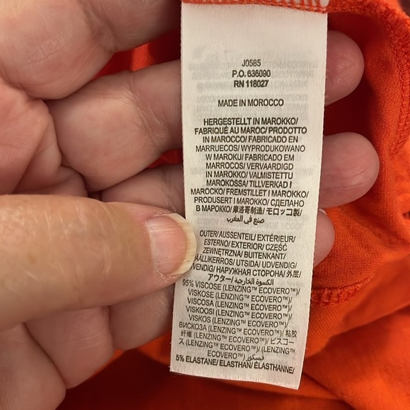 Boden elegant above knee V-neck sleeveless orange dress women’s sz 8R with flaws - Picture 10 of 12